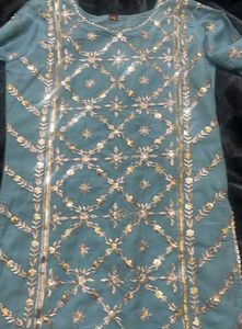 Embroidered Sky Blue Salwar Kameez