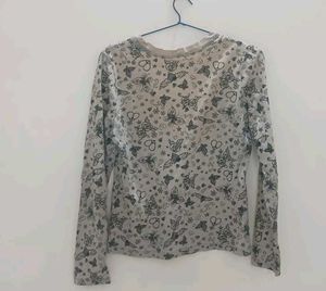 Patterned Long Sleeve Top
