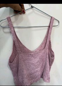 Pink Crochet Crop Top