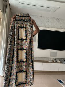 Tube Top Floor Length, Multicoloured Maxi