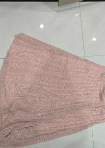 Pleated Pink Floral Skirt