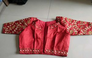 Embroidered Red Blouse