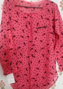 Peach Dancer Print Top