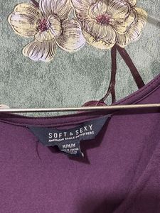 Purple Long Sleeve Dress