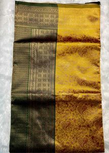 Elegant Yellow banarasi Saree With Running Blouse