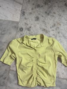 Green Ruched Top