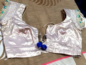 Wedding Saree With Golden Blouse