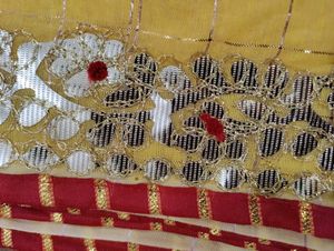 Yellow Saree With Gotta Patti Work