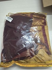 Gold and Maroon Half Saree/Lehenga unstitched
