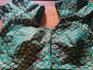 Green Paisley Blouse With Astar Attached