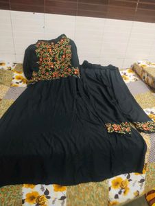 Embroidered Black Pant Designer Kurta Suit