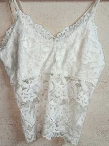 Girl&#39;s Partywear Lace Bralette Top White