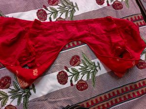 Red Saree with stitched blouse (women&#39;s)