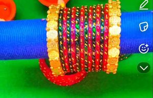 Lakshmi kasullu Bangles with glass bangle