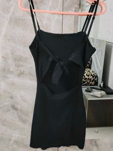 Black back Tie Dress