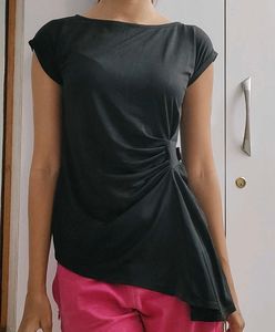 Assymetric Stylish Black Top