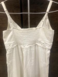 White Lace Trim Sundress