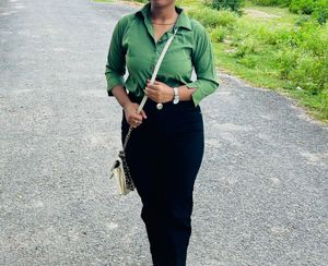 Olive Green Button-Up Shirt