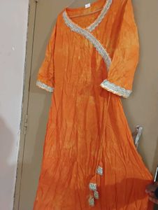 Orange Kurta and Pant Set