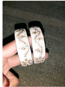 Eligent Beadad Crystal And Perl Bangals For Women