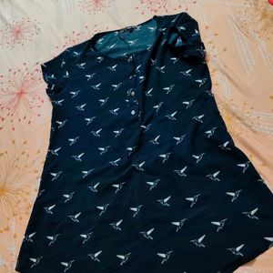 Hummingbird Print Top