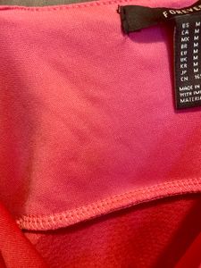 Forever 21 Fuschia Peplum Crop Top