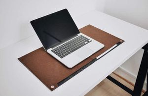 Laptop Keyboard Mouse Felt Pad with Paper and Pen