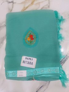 Elegant Teal Saree