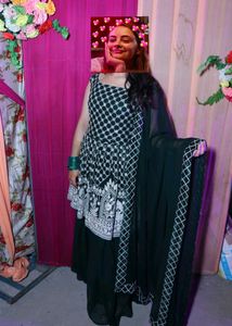 Green Sharara Set...Beautfilu Dupatta And Plazo ..