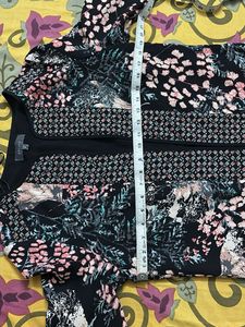 Floral &amp; Geometric Print Optari Shrug