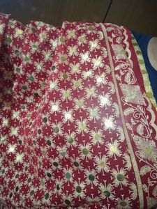 Maroon Bridal Dupatta