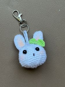 Bunny Crochet Keychain Handmade