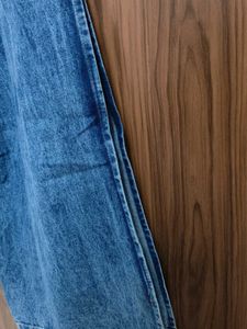 Wide Leg Denim Jeans( with side slit)