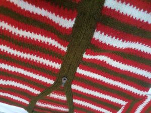 Striped Knit zip up sweater