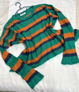 🎁BUY1 GET1 Free Oversized Striped Knit Sweater F