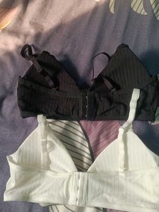 2 Pedded Bra Black And White