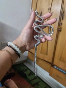 Rhinestone Snake Hair Clip