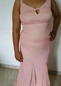Peach Fish Cut Gown