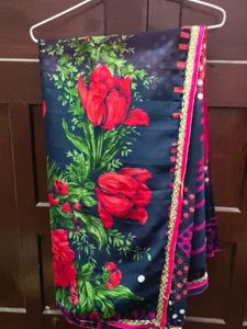 Floral Print Saree