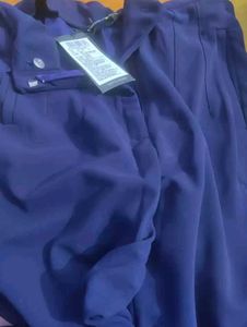 Perfectly Tailored High Waist Blue Trousers