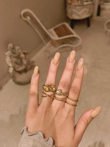 Golden Rings Set Of 6
