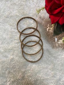 Ruby &amp; Gold Indian Bangles