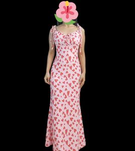 Heart Print Slip Dress