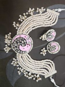 Pink Kundan Choker Set
