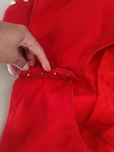 Full Baloon Sleeve Blouse With Button