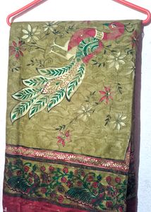 Excellent Condition Peacock Printed Saree