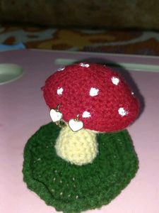 Mushroom Chrochet Jewellary Holder
