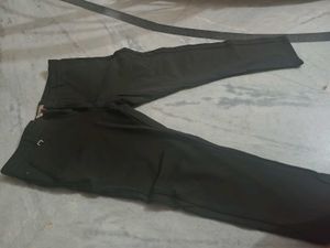 Men Black Stretchable Pants Trousers