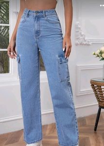 blue cargo jeans