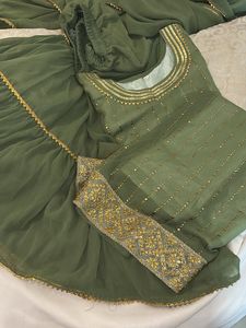 Elegant Green Sharara set,fit M to XL